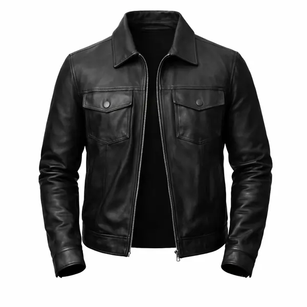 mens black genuine leather jacket modern leather coats & jackets